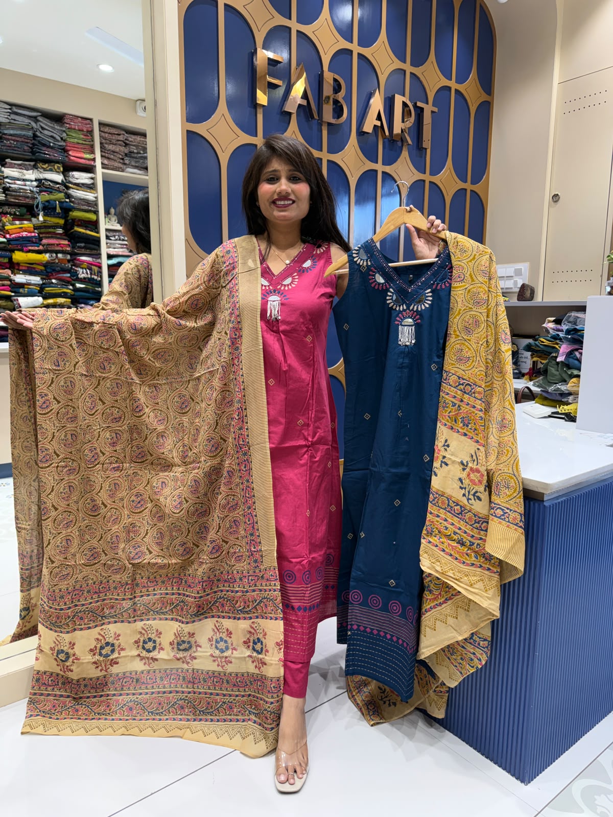 kalamkari Duppata Set: 426