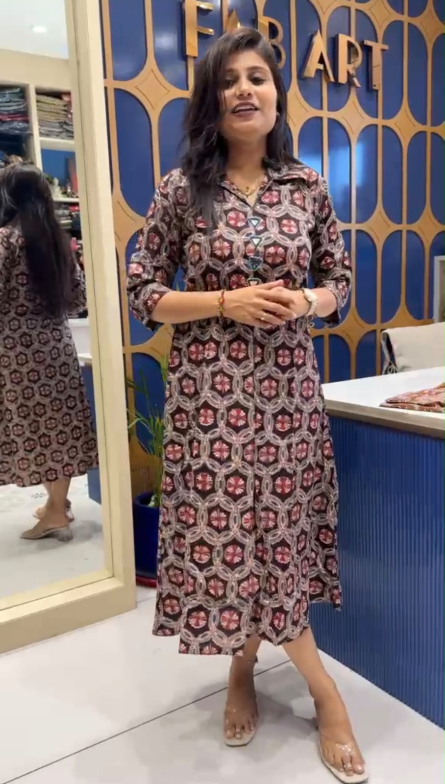 Ajarakh Midi Dress: 0125