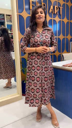 Ajarakh Midi Dress: 0125