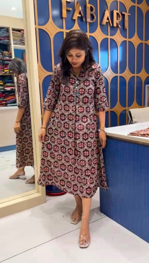 Ajarakh Midi Dress: 0125